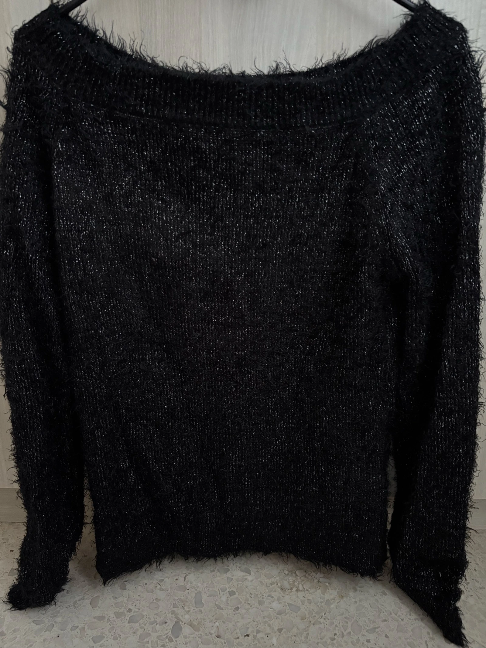 Pull femme taille M noir et argenté Etam